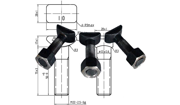 clamp bolt and inserted bolt for russia.