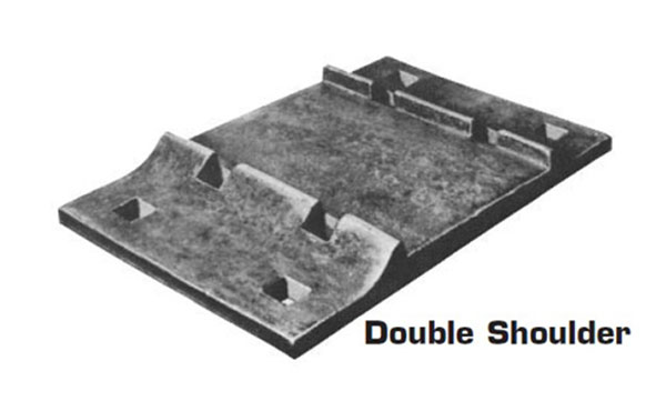 double shoulder rail tie plates