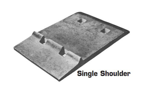 single shoulder rail tie plates